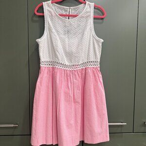 Lilly Pulitzer Alivia Dress Havana Pink Yarn Dye Seersucker